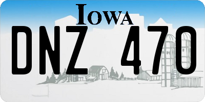 IA license plate DNZ470