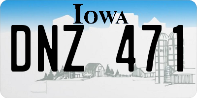 IA license plate DNZ471