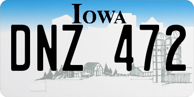IA license plate DNZ472