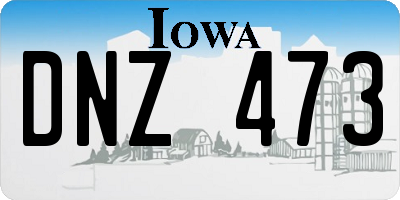IA license plate DNZ473