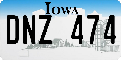 IA license plate DNZ474
