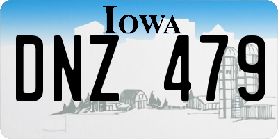 IA license plate DNZ479
