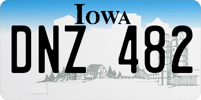 IA license plate DNZ482