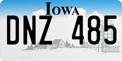IA license plate DNZ485