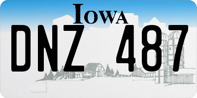 IA license plate DNZ487