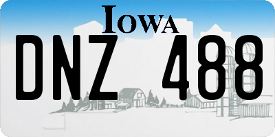 IA license plate DNZ488