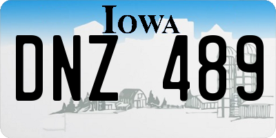 IA license plate DNZ489