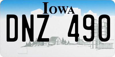 IA license plate DNZ490