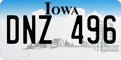 IA license plate DNZ496