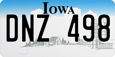 IA license plate DNZ498