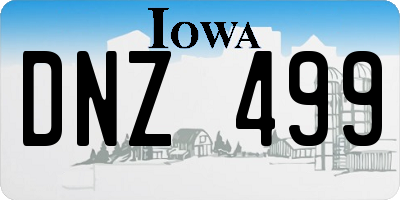 IA license plate DNZ499
