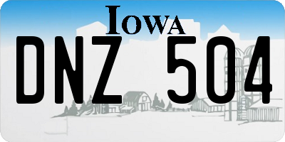 IA license plate DNZ504