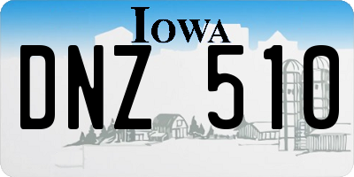 IA license plate DNZ510