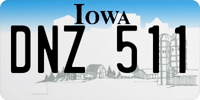 IA license plate DNZ511