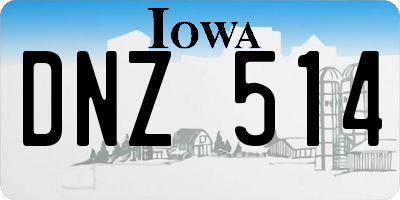IA license plate DNZ514
