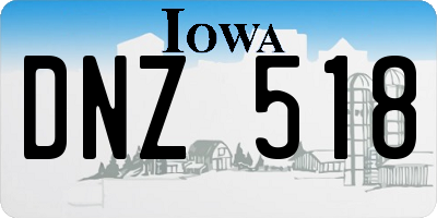 IA license plate DNZ518