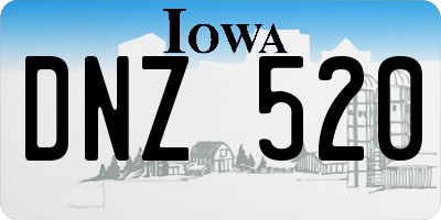 IA license plate DNZ520
