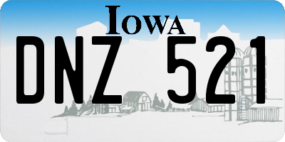 IA license plate DNZ521