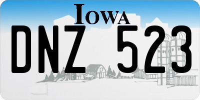IA license plate DNZ523