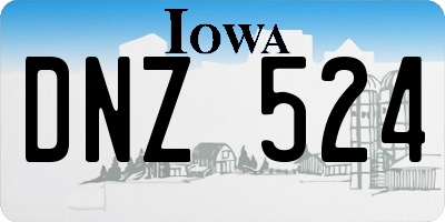 IA license plate DNZ524