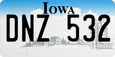 IA license plate DNZ532