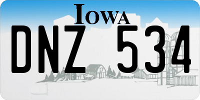 IA license plate DNZ534