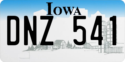 IA license plate DNZ541