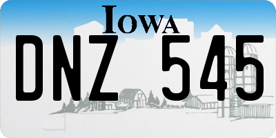 IA license plate DNZ545