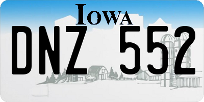 IA license plate DNZ552