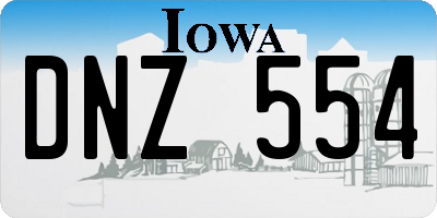 IA license plate DNZ554