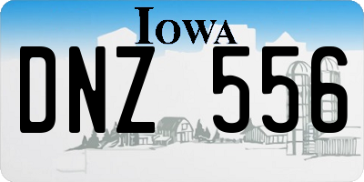 IA license plate DNZ556