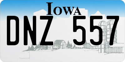 IA license plate DNZ557