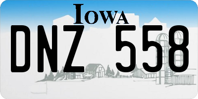 IA license plate DNZ558