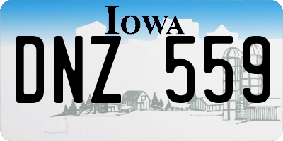 IA license plate DNZ559