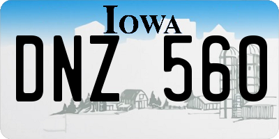 IA license plate DNZ560