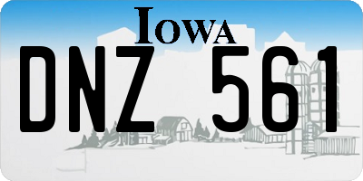 IA license plate DNZ561