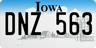 IA license plate DNZ563