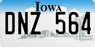 IA license plate DNZ564