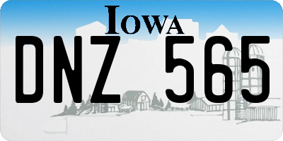 IA license plate DNZ565