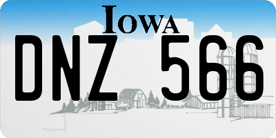 IA license plate DNZ566