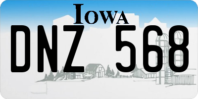 IA license plate DNZ568