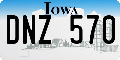 IA license plate DNZ570