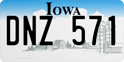 IA license plate DNZ571