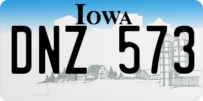 IA license plate DNZ573