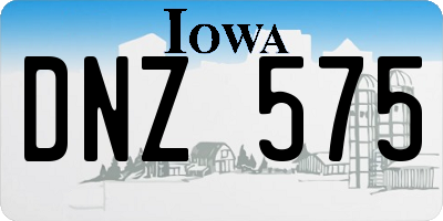 IA license plate DNZ575