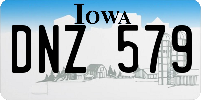 IA license plate DNZ579