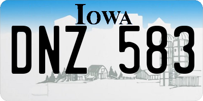 IA license plate DNZ583