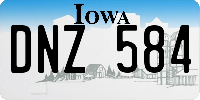 IA license plate DNZ584