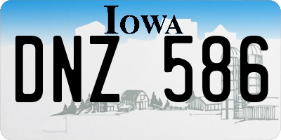 IA license plate DNZ586