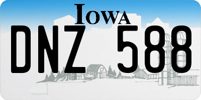IA license plate DNZ588